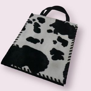 Vintage cow print handbag